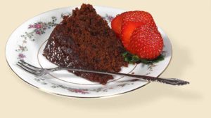 Jamaican rum cake slice
